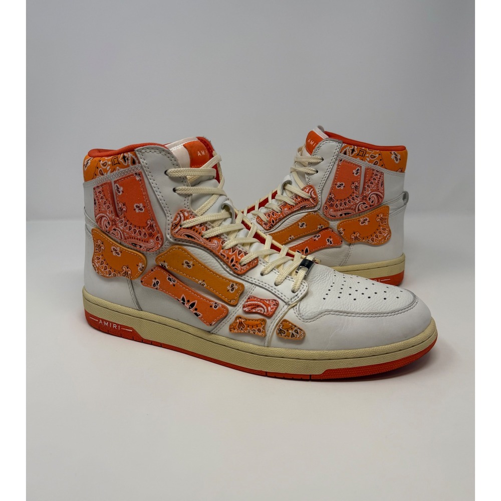 Amiri Skel High-Top Sneaker Bandana Orange Size 13 US 46 EU